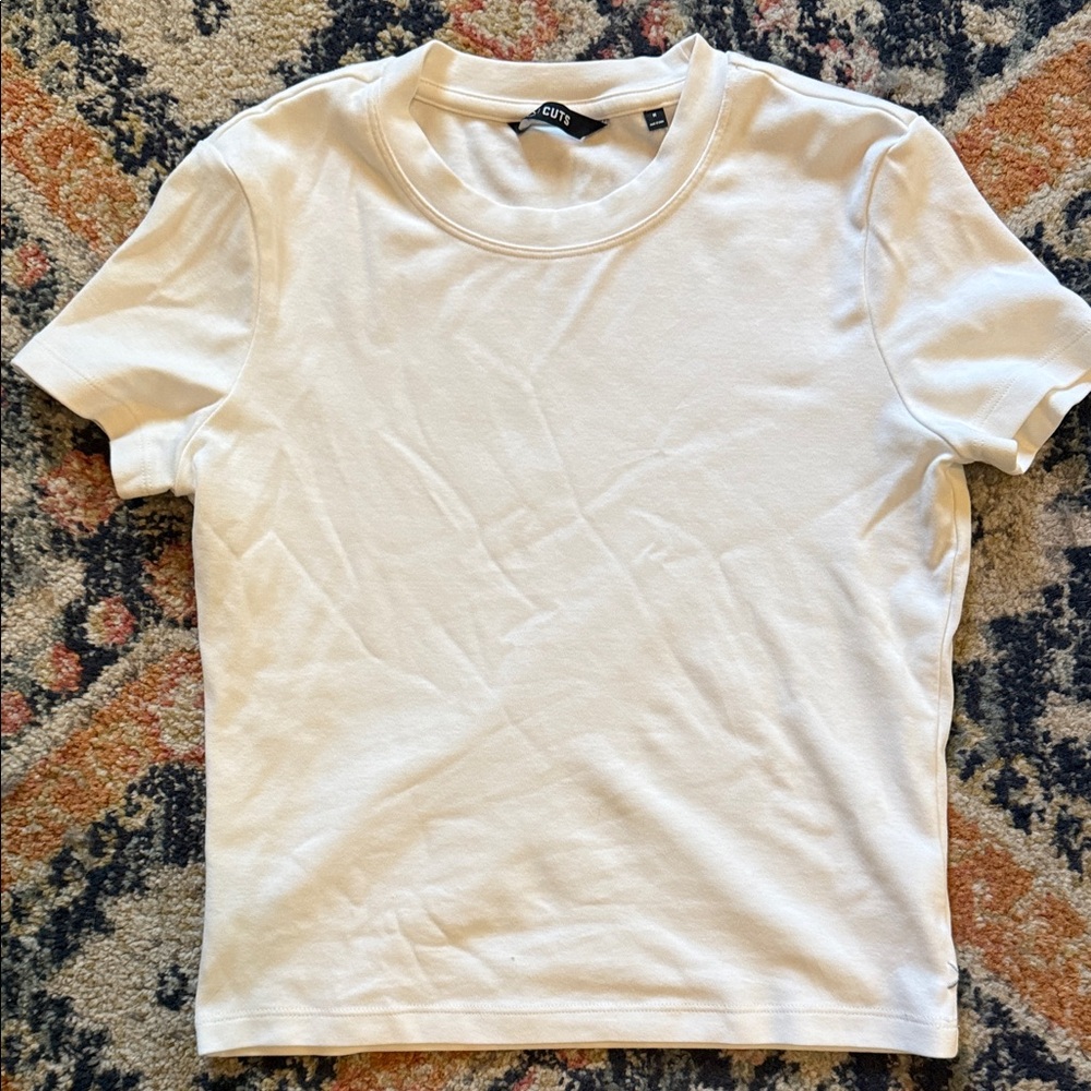 Cuts Clothing White Short Sleeve Tom Boy Tee